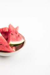 watermelon slices in bowl