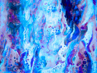 Abstract acrilic painting with color cells