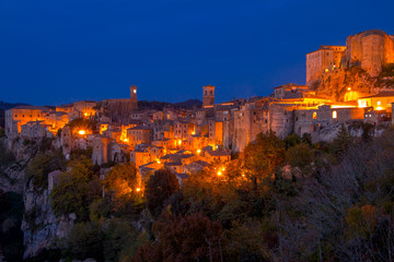 Night over the Autumn Sorano