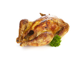 Goldgelb gegrilltes Hühnchen