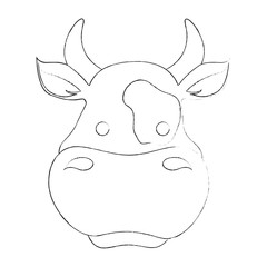 farm cow isolated icon vector illustration design