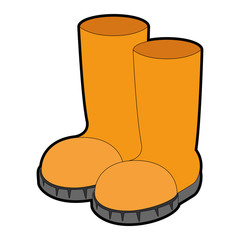 farm boots isolated icon vector illustration design