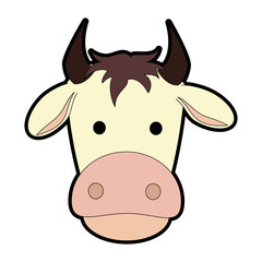 farm cow isolated icon vector illustration design