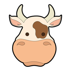 farm cow isolated icon vector illustration design