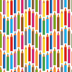 Seamless background with Colored pencils.