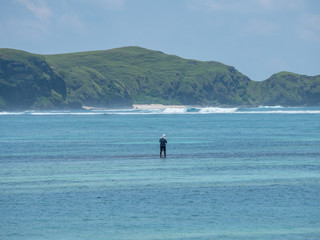 Turtle beach (Tanjung Aan) Kuta. Lombok. Indonesia
