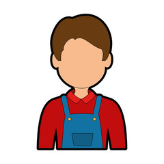 farmer avatar character icon vector illustration design