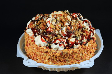 Elegant dessert. Cake.