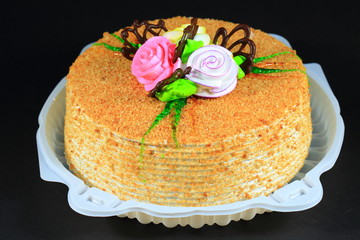 Obraz na płótnie Canvas Elegant dessert. Cake.