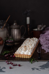 Cranberry Meringue Tart
