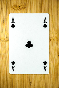 Playing cards:  Ace of Clubs