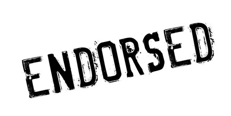 Endorsed rubber stamp. Grunge design with dust scratches. Effects can be easily removed for a clean, crisp look. Color is easily changed.