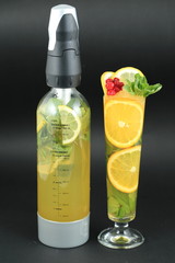 Colorful fruit cocktail.