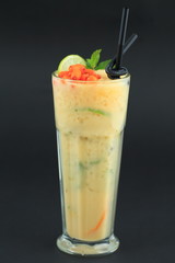 Colorful fruit cocktail.