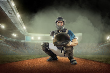 Baseball players in action on the stadium. © Andrii IURLOV