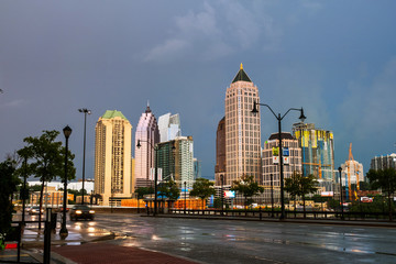 Illuminated Midtown in Atlanta, USA at night