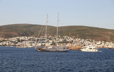 Sailboats in Bodrum Town