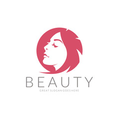 Beauty logo. An elegant logo for beauty, fashion and hairstyle related business. Easy to change color, size and text. 
