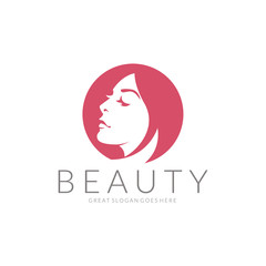 Beauty logo. An elegant logo for beauty, fashion and hairstyle related business. Easy to change color, size and text. 