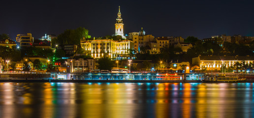 Fototapeta na wymiar Belgrade by night