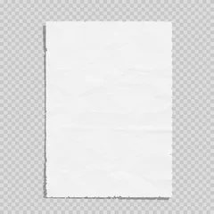 Fototapeten Empty white paper sheet crumpled © arturaliev
