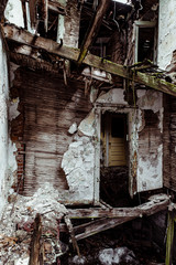 Fototapeta na wymiar Collapsed Interior - Abandoned House