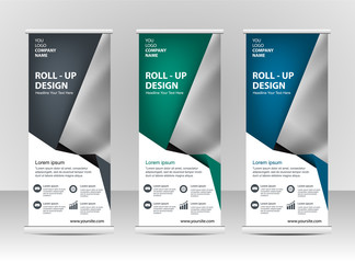 Roll up banner stand template design