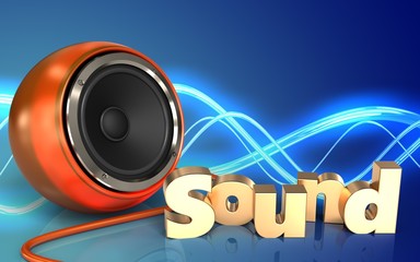 3d orange speaker orange speaker