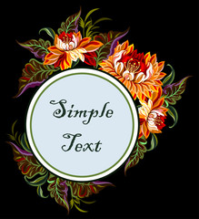 Obraz premium Luxury, lush flowers, postcard, sticker