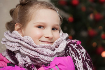 Smiling girl in the New Year