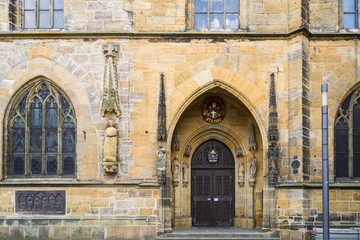 Fototapeta na wymiar Amberg - Entrance Saint Martin Church, Germany