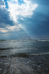 Sunlight in Baltic sea.
