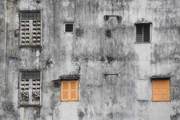 Fototapeta na wymiar Moldy grunge wall pattern in Asia 