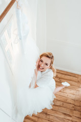 Fototapeta na wymiar woman with wedding dress