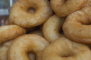 Donuts without glaze in the market