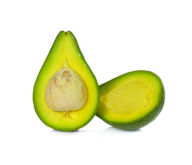 Avocado isolated on  white background.
