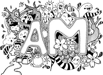 Cute Abstract Doodle Art Design