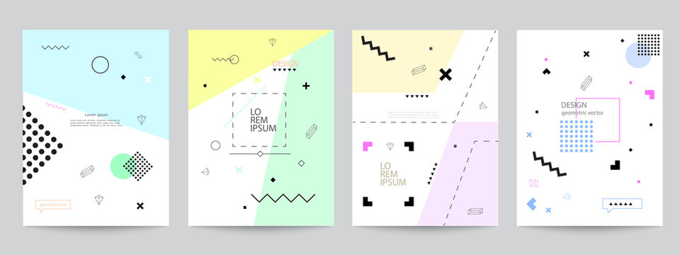 Set of covers with minimal design and geometric forms