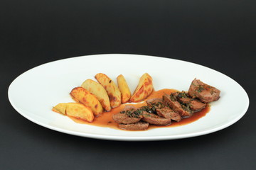 Elegant meat dish.