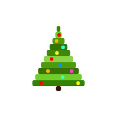 Vector Pixel Christmas tree.