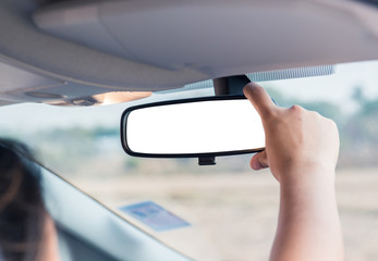 Car rear view mirror.