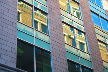 building glass reflections window mirror office modern skyscraper business
