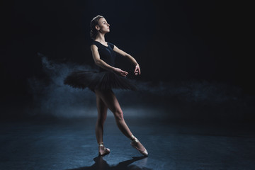 Fototapeta na wymiar ballerina in black tutu