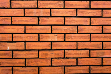 Red brick wall texture grunge background pattern