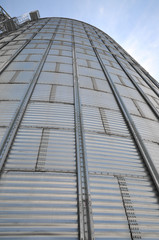 Modern silos for storing grain harvest.