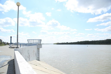 Irtysh embankment. Omsk. Siberia.