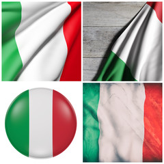 Obraz premium Italy flag waving