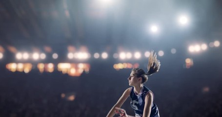 Volleyball female player in action