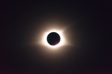Total solar eclipse seem from Georgia Mountains in 2017