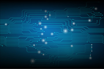Blue Abstract Hi Tech Circuit Board Modern Concept Pattern Vector Background